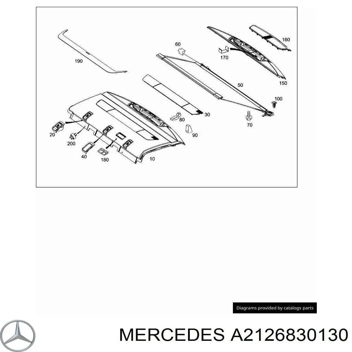 Compre A2126830130 Mercedes Sinal de parada traseiro adicional