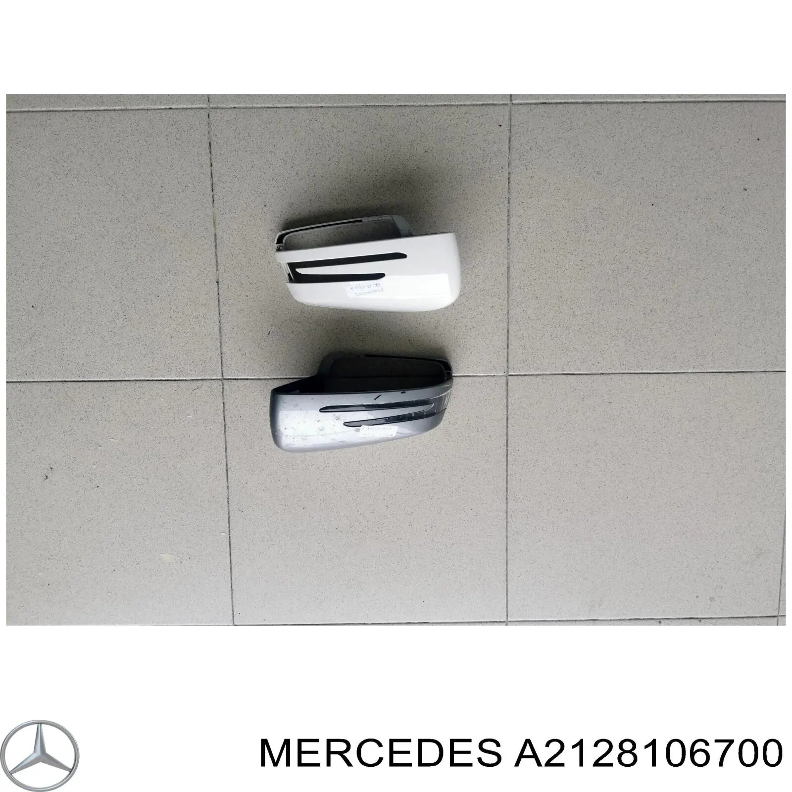 A2128106700 Mercedes Placa sobreposta (tampa) do espelho de retrovisão esquerdo