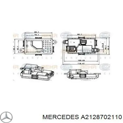 Resistor (resistência) de ventilador de forno (de aquecedor de salão) Mercedes A2128702110 preço, a partir de 56,18 USD