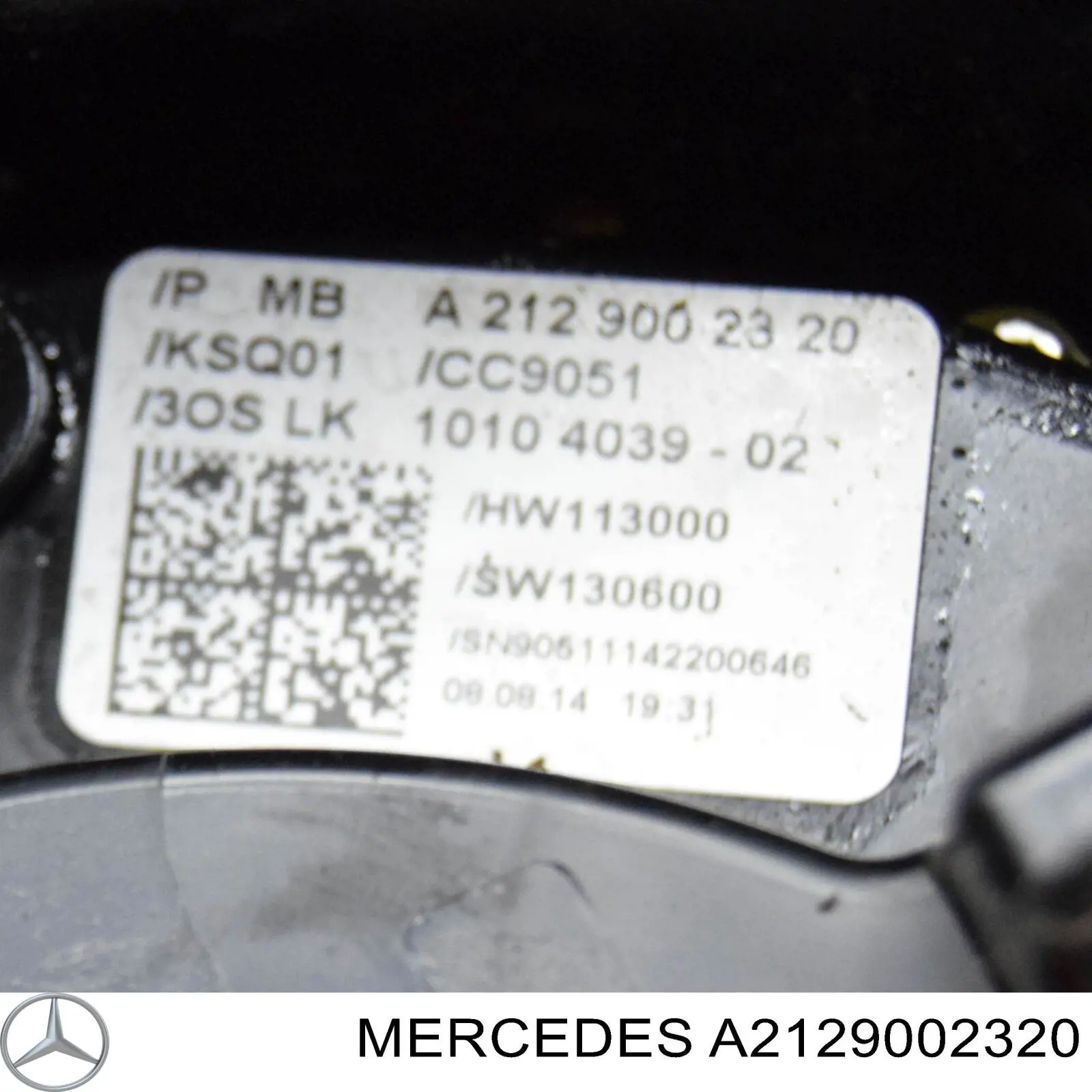 A2129002320 Mercedes Comutador instalado na coluna da direção, montado