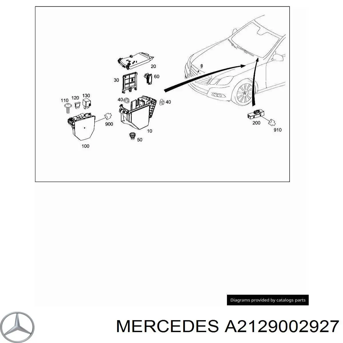 A2129002927 Mercedes Unidade de controlo de sinais SAM