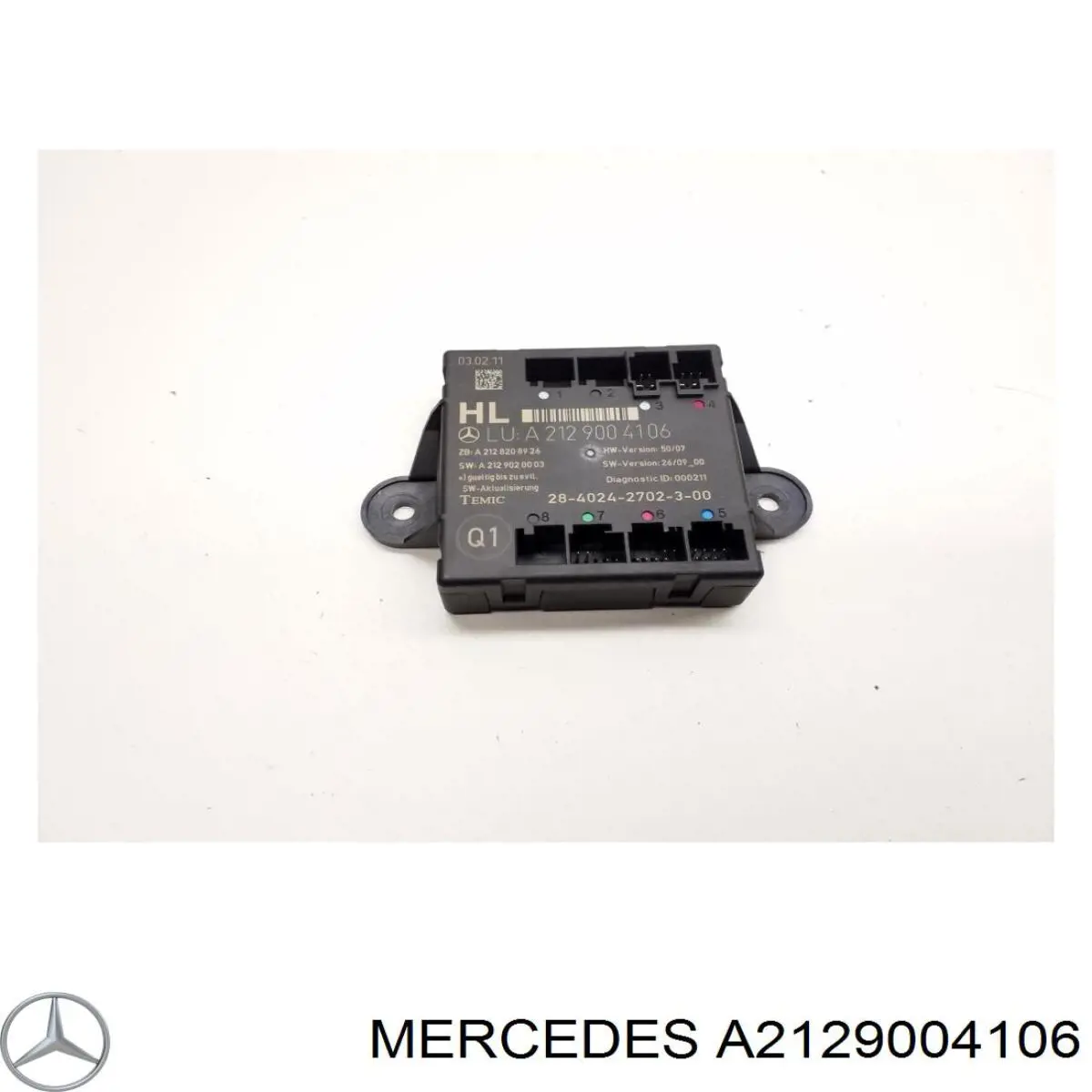A2129004106 Mercedes Módulo de conforto da porta traseira