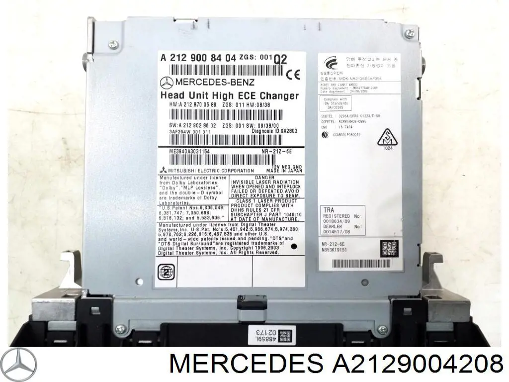 Aparelhagem de som (rádio AM/FM) Mercedes A2129004208 preço, a partir de 231,75 USD