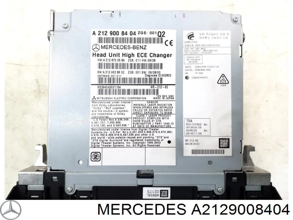 A2129008404 Mercedes Aparelhagem de som (rádio AM/FM)