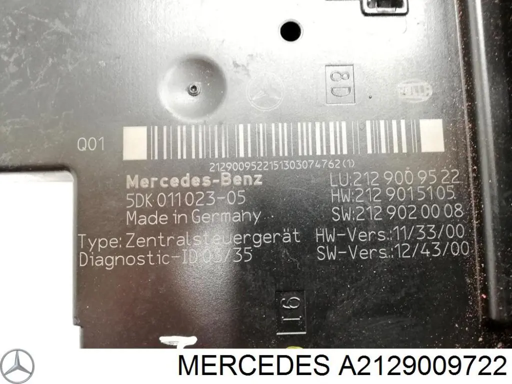Unidade de controlo de sinais SAM Mercedes A2129009722 preço, a partir de 388,52 USD