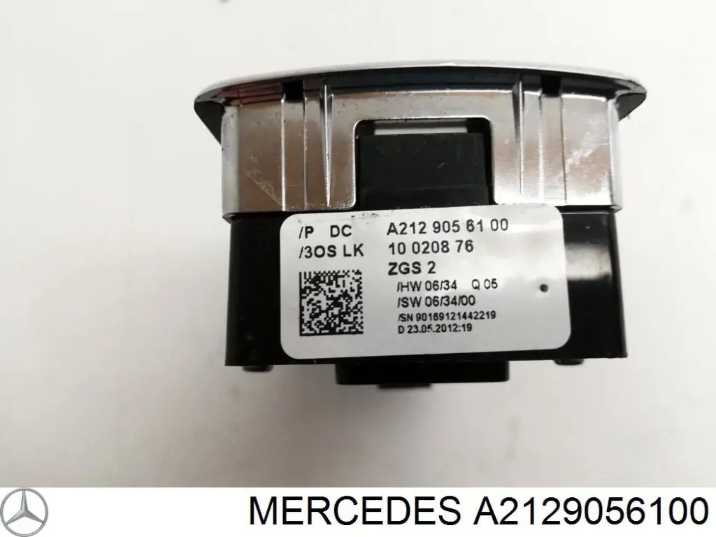 Unidade de botões dianteira esquerda de controlo de elevador de vidro A2129056100 Mercedes