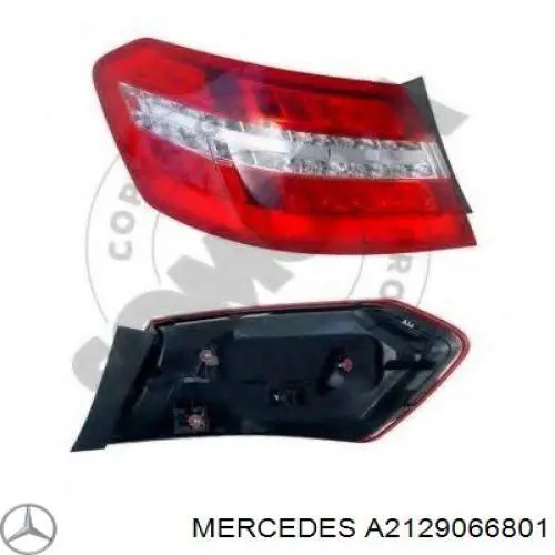 A2129066801 Mercedes Lanterna traseira esquerda externa