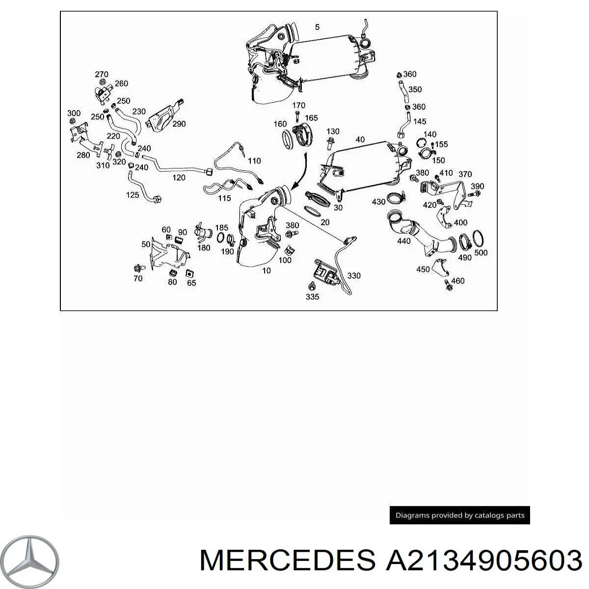 Silenciador, parte dianteira Mercedes A2134905603 preço, a partir de 2222,26 USD
