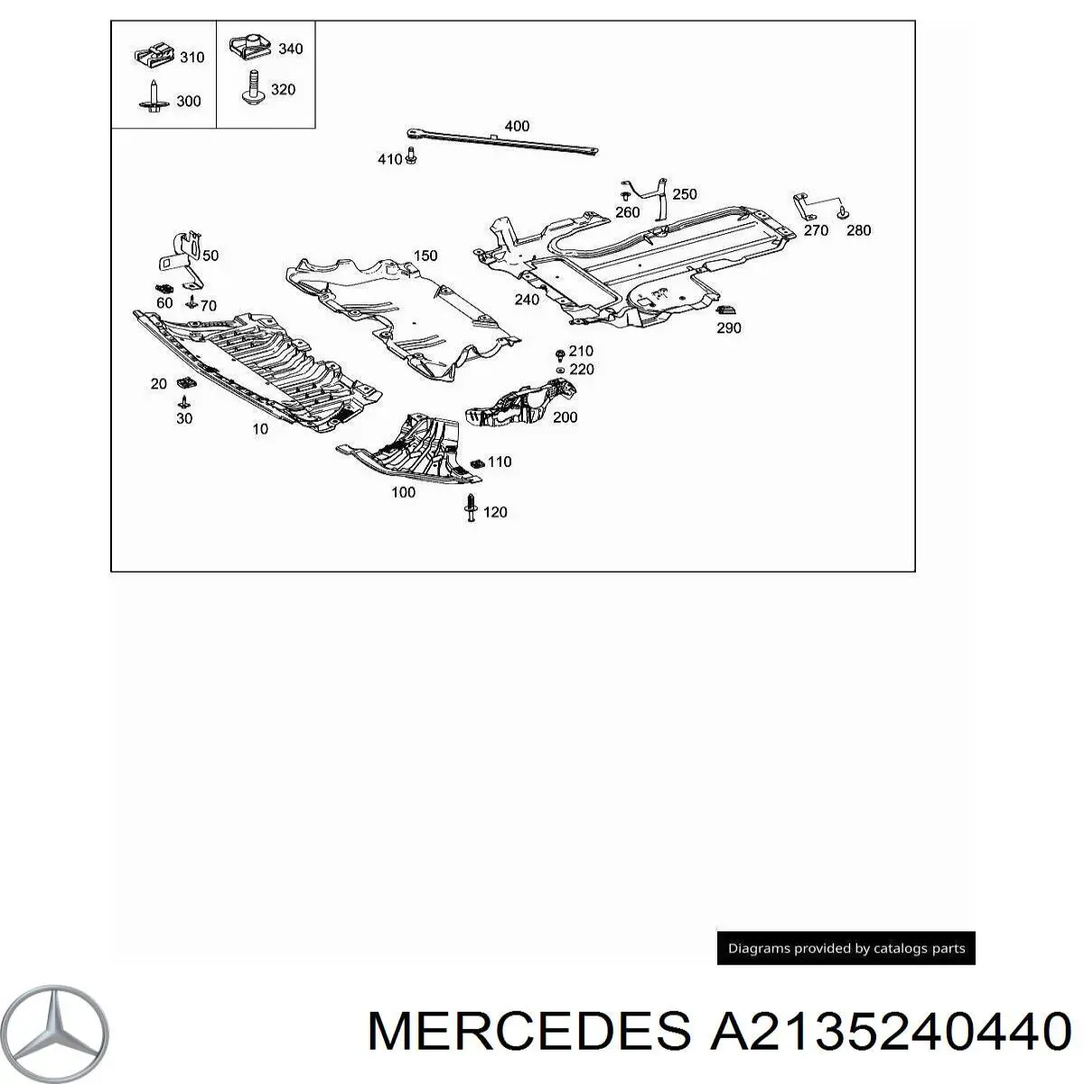 Consola de fixação de proteção de motor Mercedes A2135240440 preço, a partir de 39,53 USD