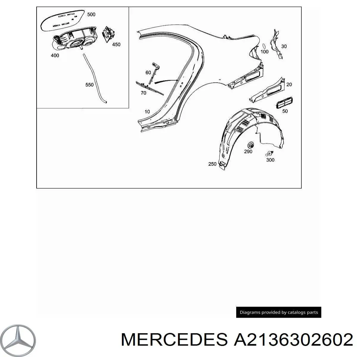 Pára-lama traseiro direito Mercedes A2136302602 preço, a partir de 1496,95 USD