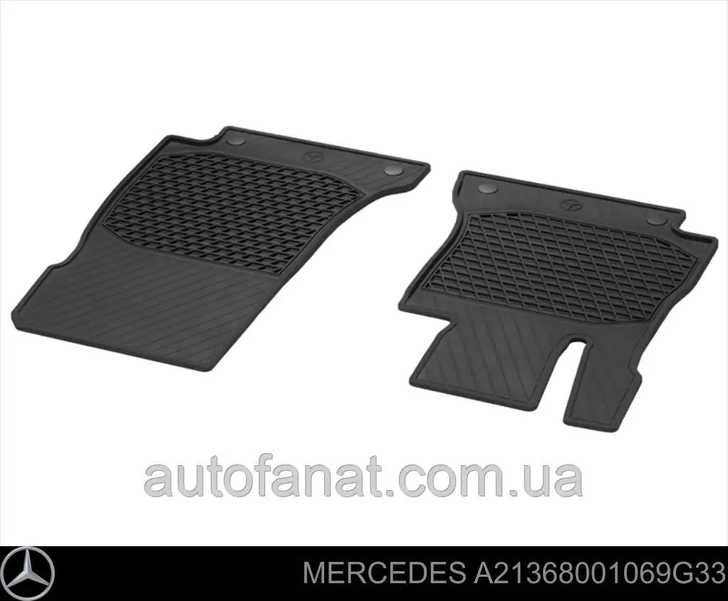 A21368001069G33 Mercedes Tapetes dianteiros + traseiros, kit