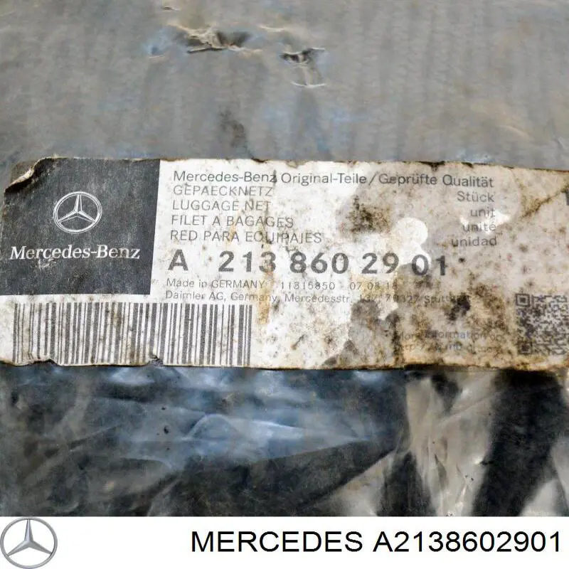 A2138602901 Mercedes Malha da seção de bagagem