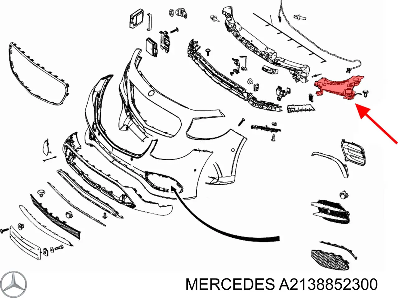 Consola do pára-choque dianteiro esquerdo Mercedes A2138852300 preço, a partir de 32,12 USD