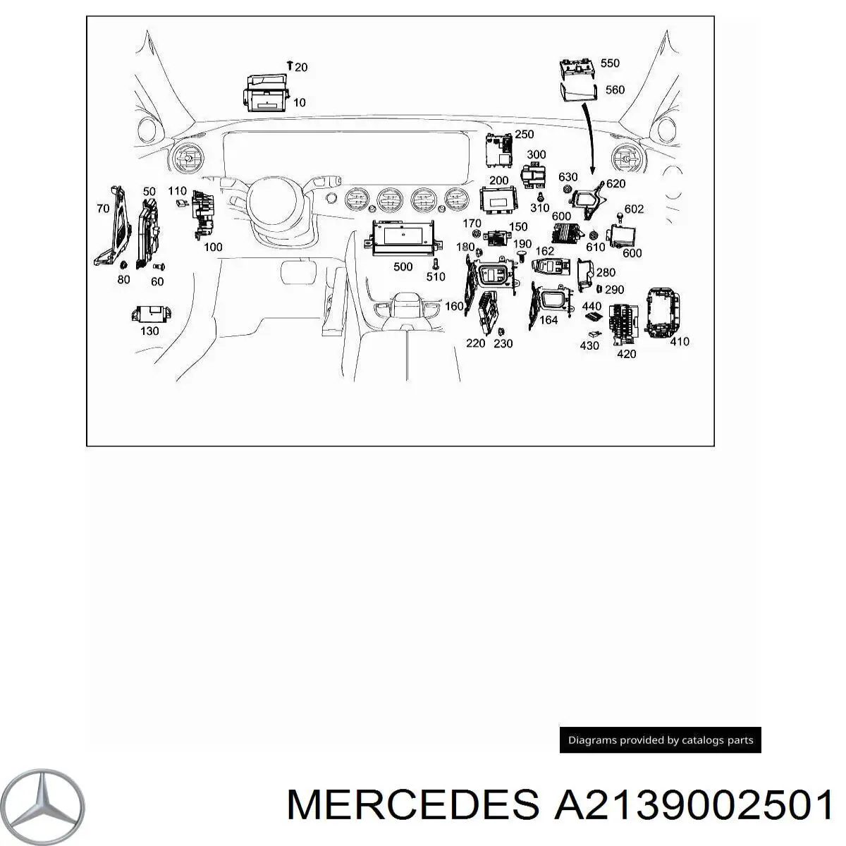 A2139002501 Mercedes Módulo de direção (Centralina eletrônica) da Caixa Automática de Mudança eletrônica
