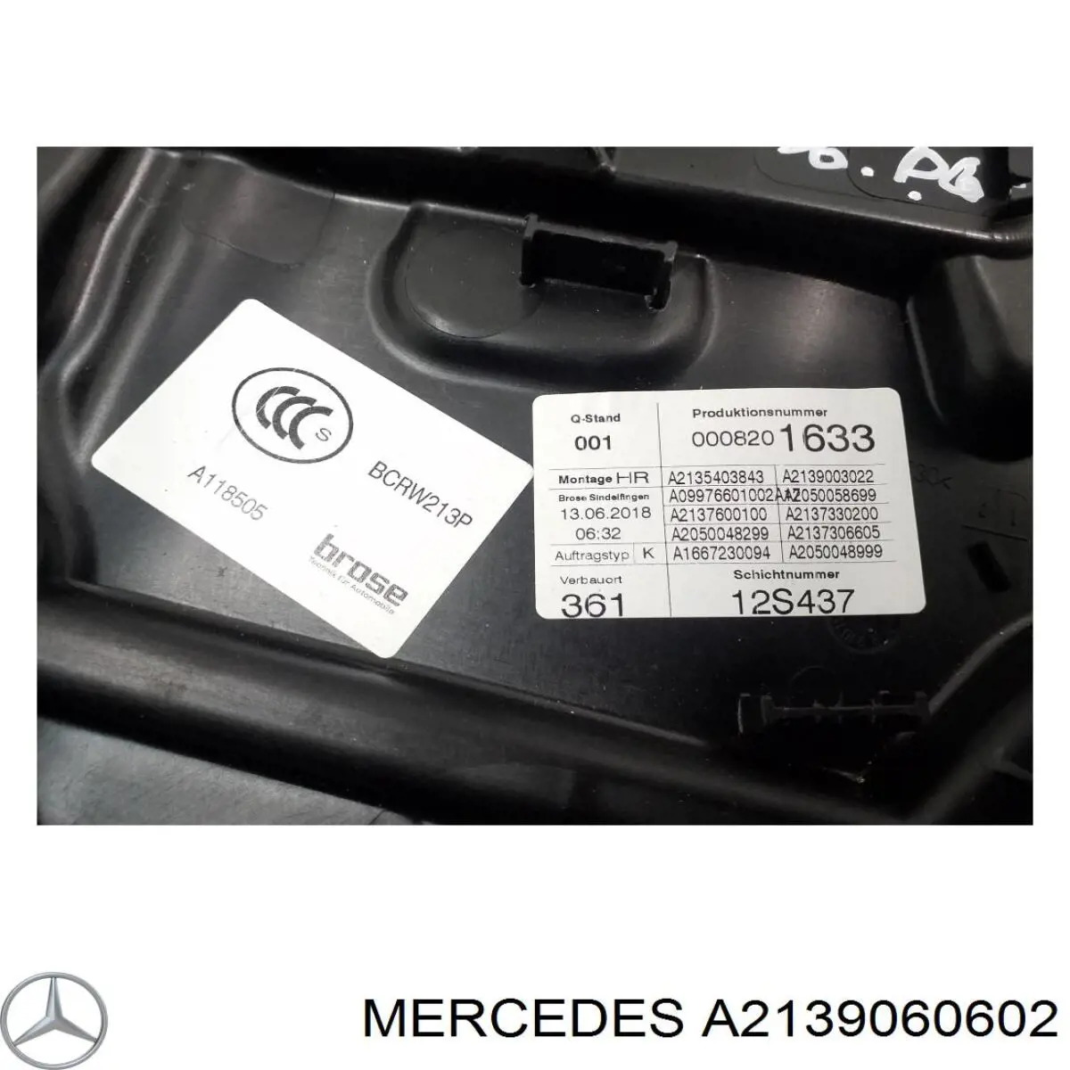 Motor de acionamento de vidro da porta traseira direita Mercedes A2139060602 preço, a partir de 90,24 USD