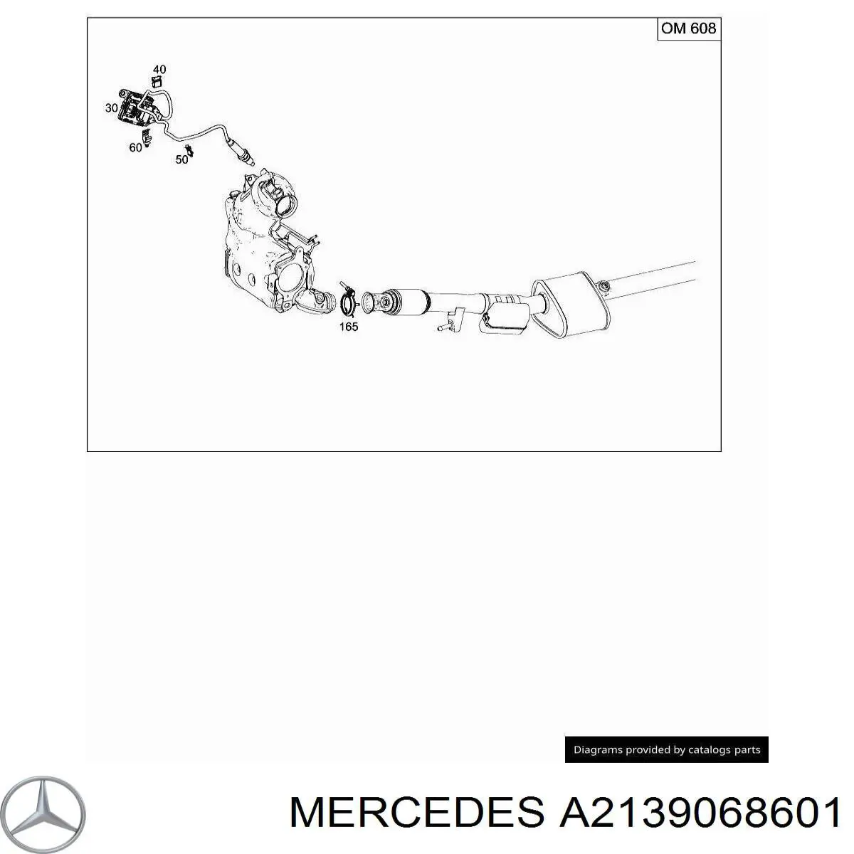 A2139068601 Mercedes Servomotor da válvula de escape
