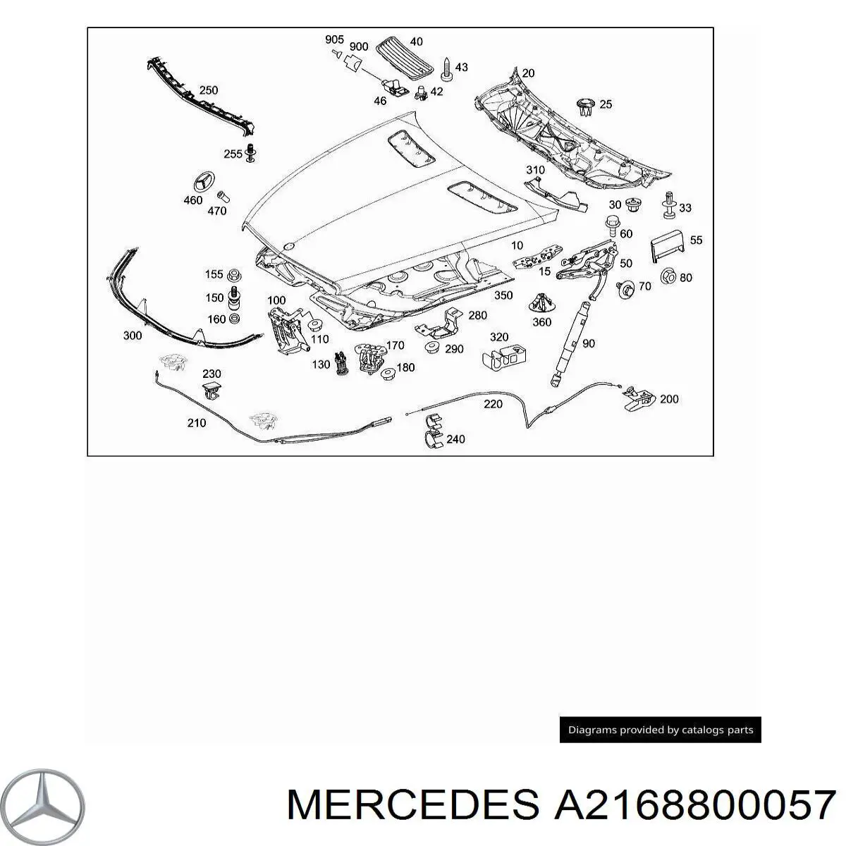 A2168800057 Mercedes Capota