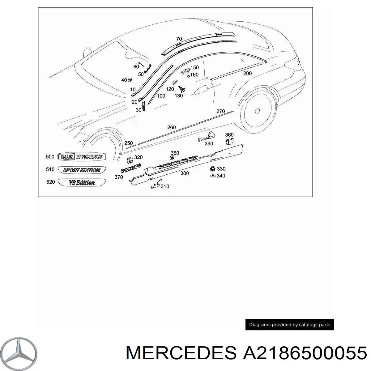  Mercedes A2186500055 preço, a partir de 18,73 USD