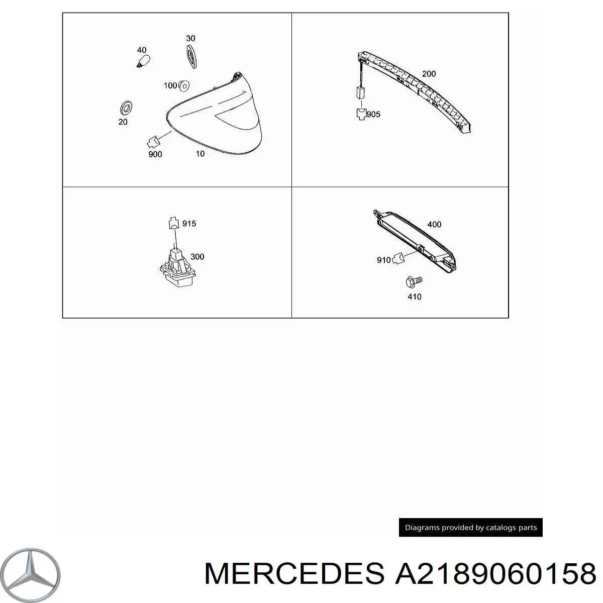 Lanterna traseira esquerda Mercedes A2189060158 preço, a partir de 440,85 USD