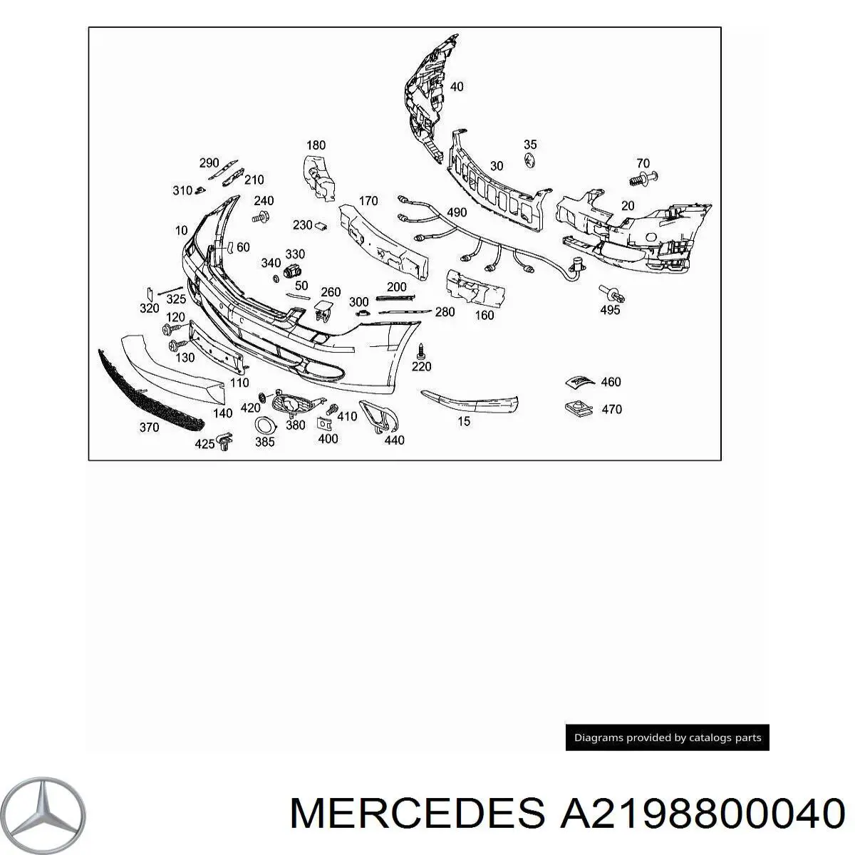 Pára-choque dianteiro para Mercedes CLS  C219