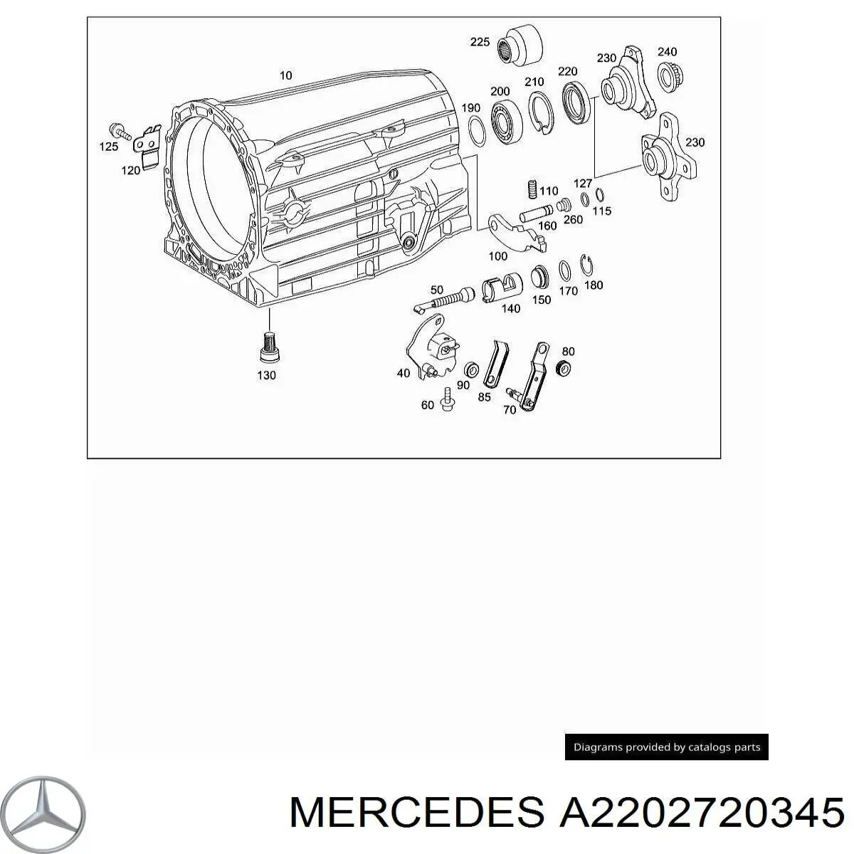 A1402721045 Mercedes Flange traseiro da Caixa Automática de Mudança/Caixa Mecânica de Mudança