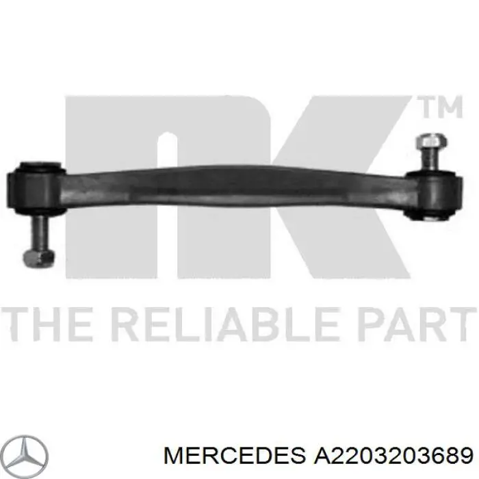 A2203203689 Mercedes Montante de estabilizador traseiro