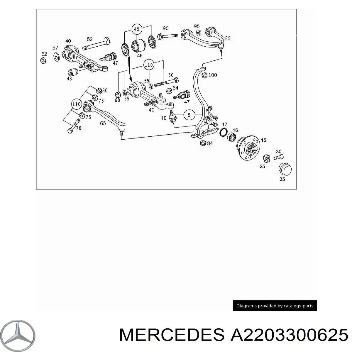 Cubo dianteiro Mercedes S  W140