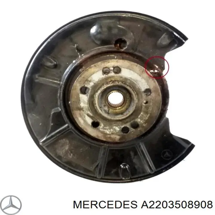 A2203508908 Mercedes Pino moente (extremidade do eixo) traseiro esquerdo