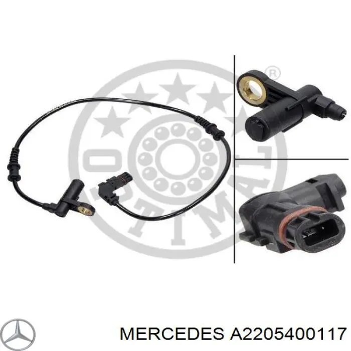 Compre A2205400117 Mercedes Sensor dianteiro de ABS
