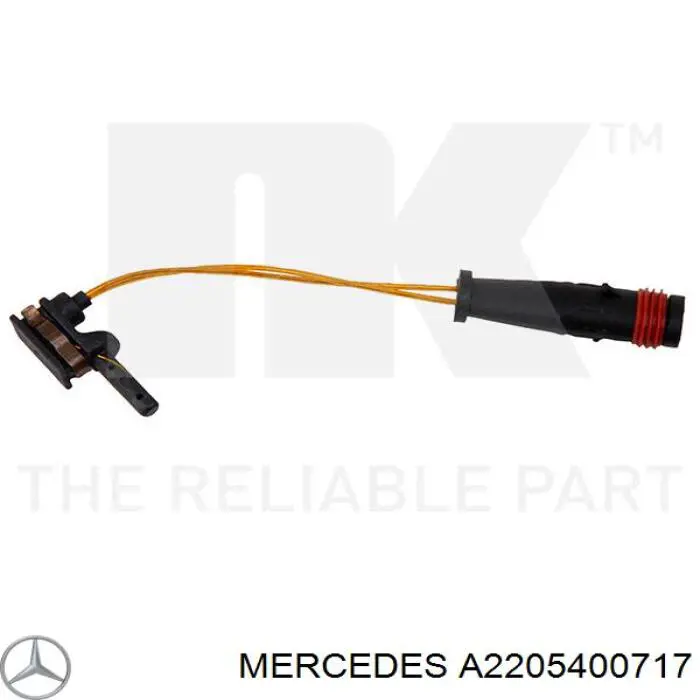 Compre A2205400717 Mercedes Sensor traseiro de desgaste das sapatas do freio