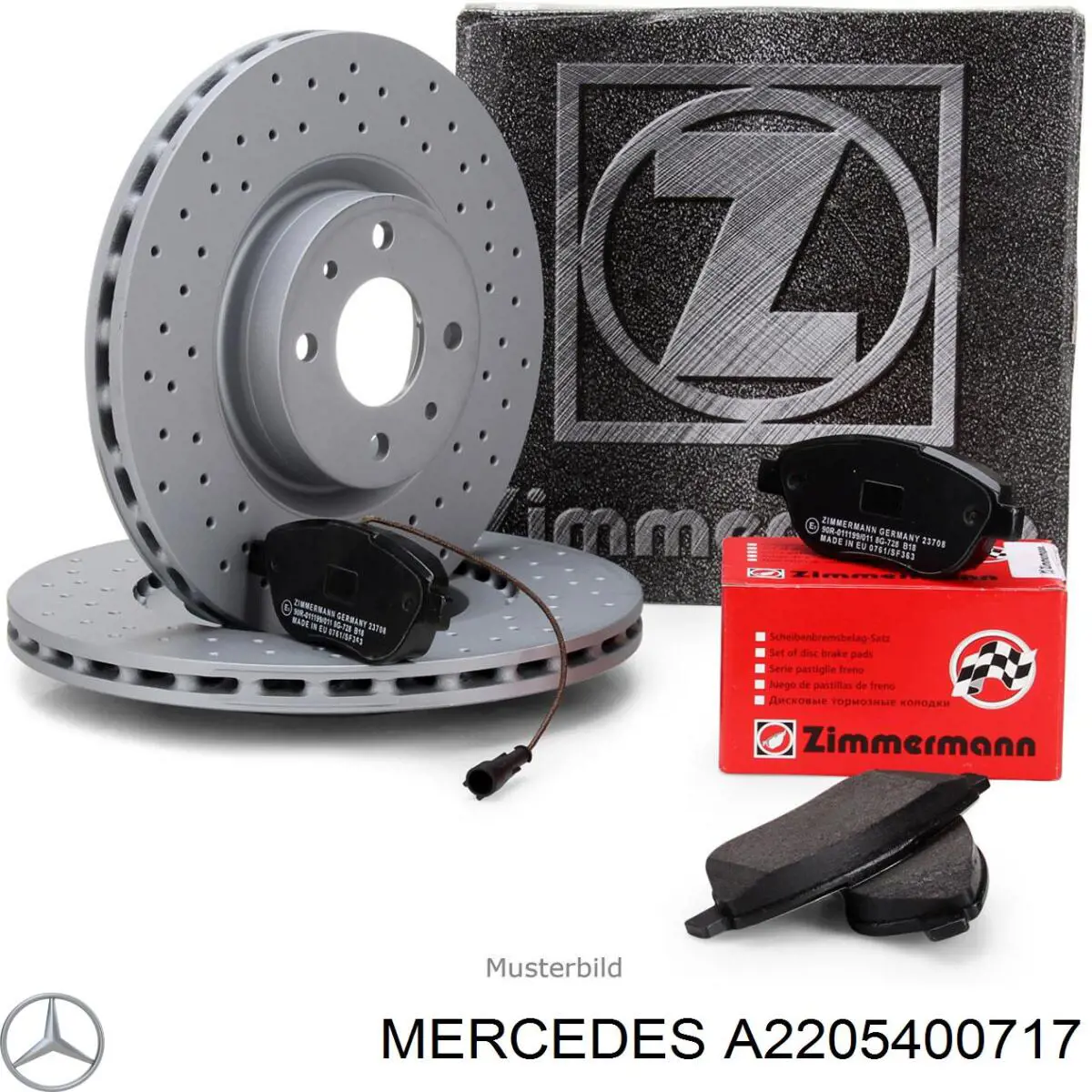 Compre A2205400717 Mercedes Sensor traseiro de desgaste das sapatas do freio