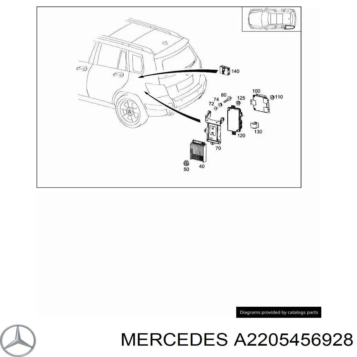 Mercedes 2205456928 preço, a partir de 13,84 USD