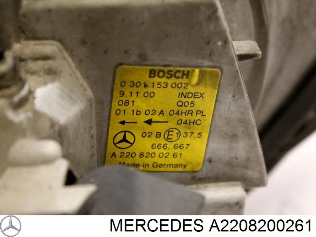 Luz direita Mercedes A2208200261 preço, a partir de 190,69 USD
