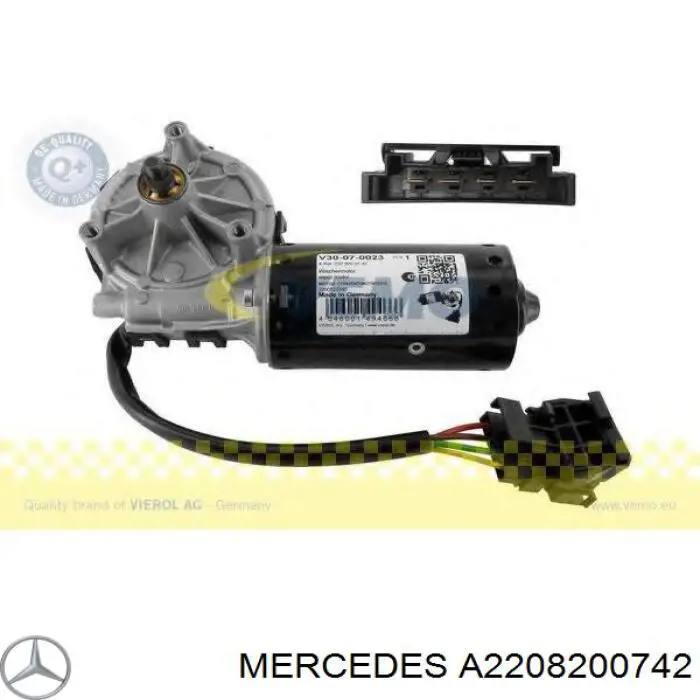 A2208200742 Mercedes Motor de limpador pára-brisas do pára-brisas