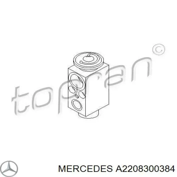 Compre A2208300384 Mercedes Válvula TRV de aparelho de ar condicionado
