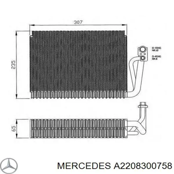 Compre A2208300758 Mercedes Vaporizador de aparelho de ar condicionado