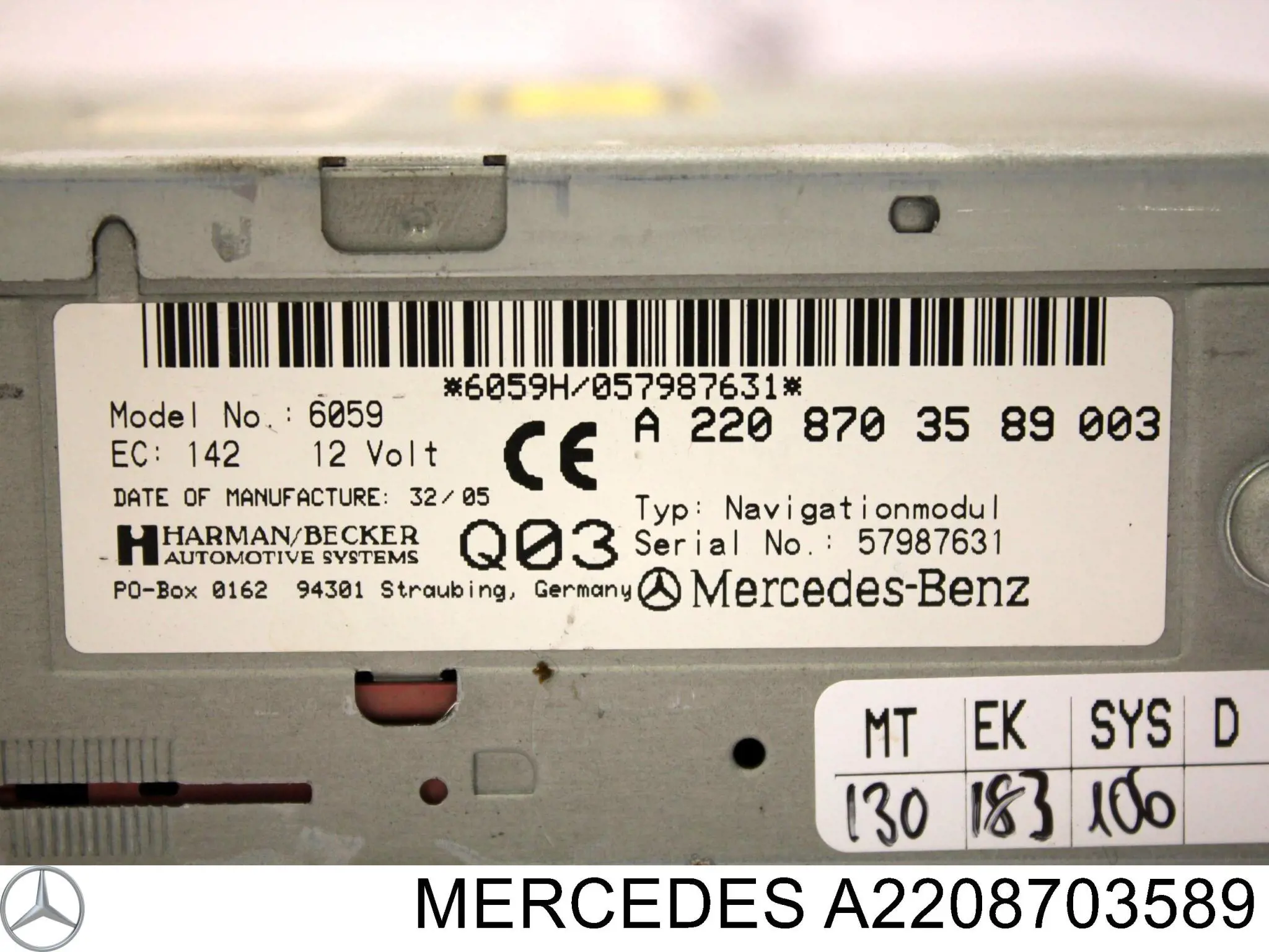 A2208703589 Mercedes Unidade de controlo multimídia