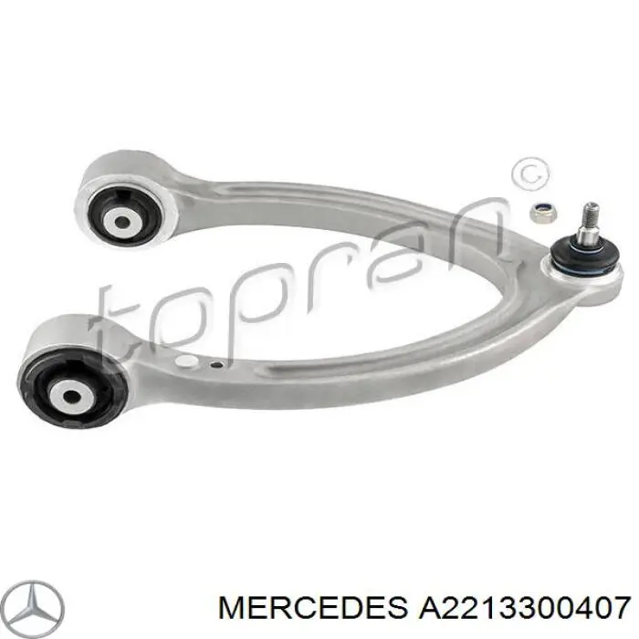 A2213300407 Mercedes Braço oscilante superior direito de suspensão dianteira