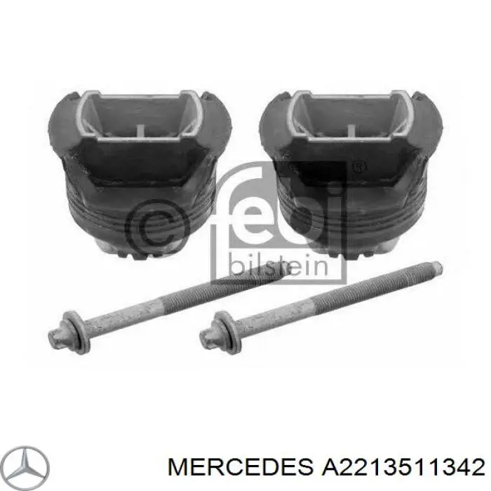 A2213511342 Mercedes Bloco silencioso de viga traseira (de plataforma veicular)