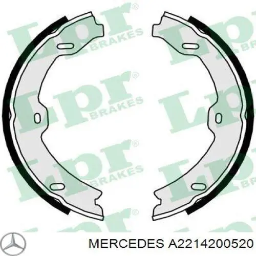 A2214200520 Mercedes Sapatas do freio de estacionamento