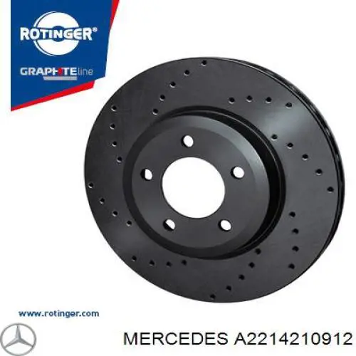 Disco do freio dianteiro Mercedes A2214210912 preço, a partir de 283,79 USD