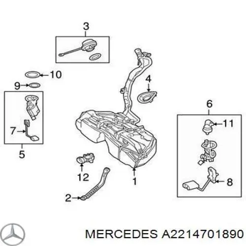 Compre A2214701890 Mercedes Filtro de combustível