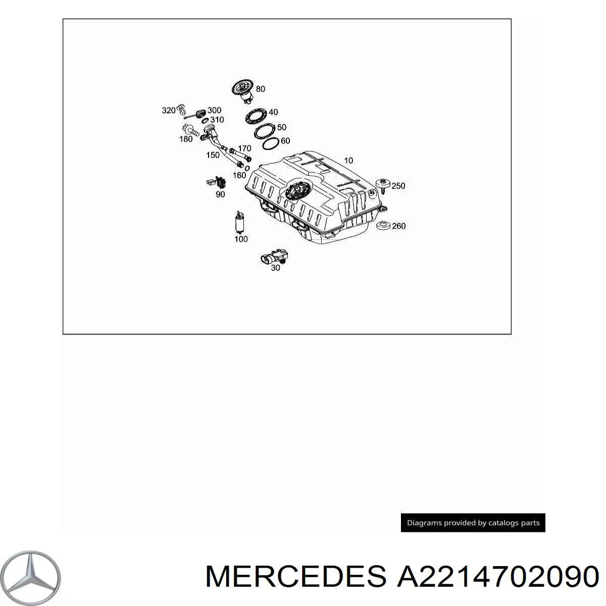 A2214701590 Mercedes Filtro de combustível