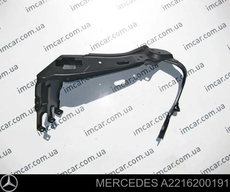 A2216200191 Mercedes Suporte esquerdo do radiador (painel de montagem de fixação das luzes)