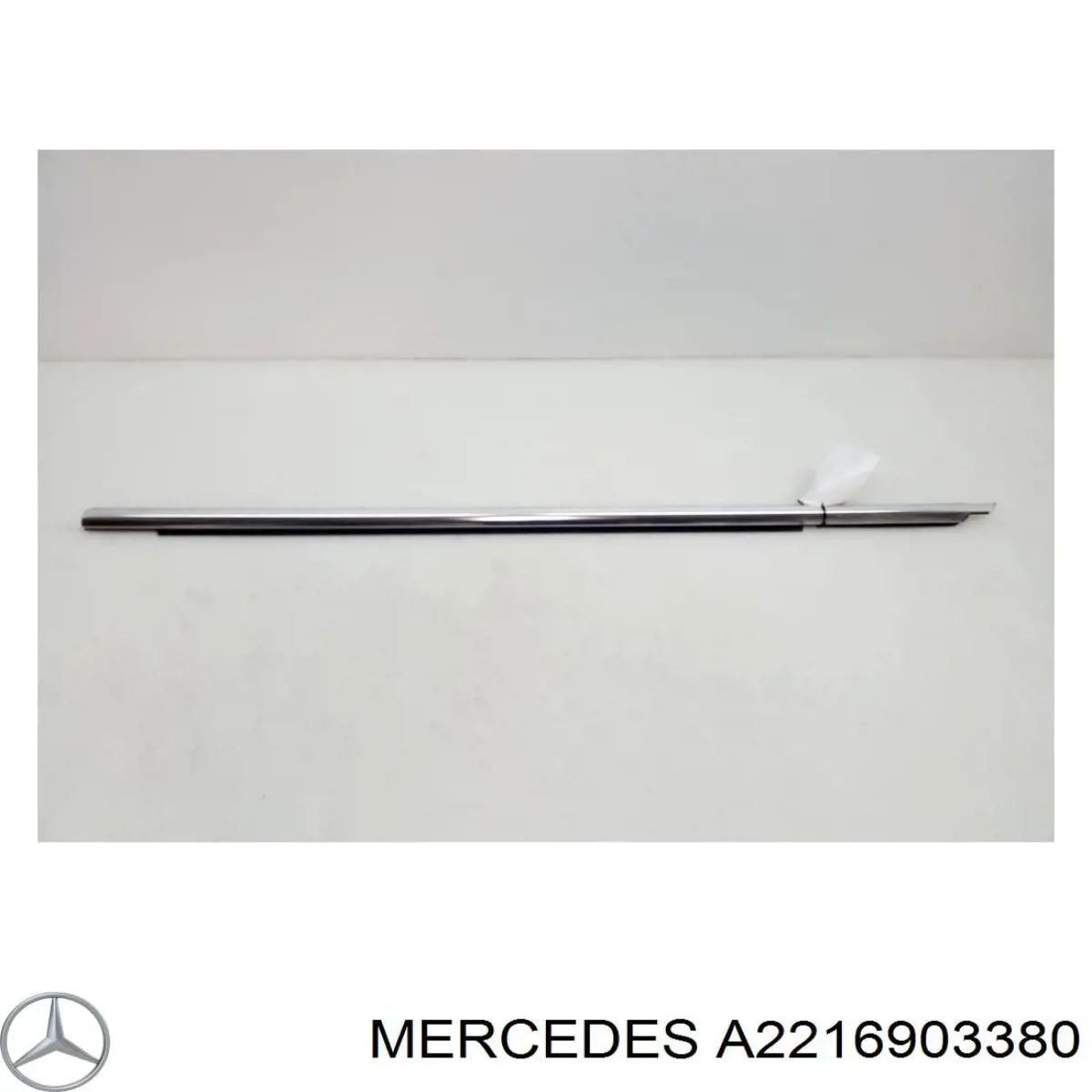 A2216903380 Mercedes Moldura de vidro deslizante da porta dianteira esquerda