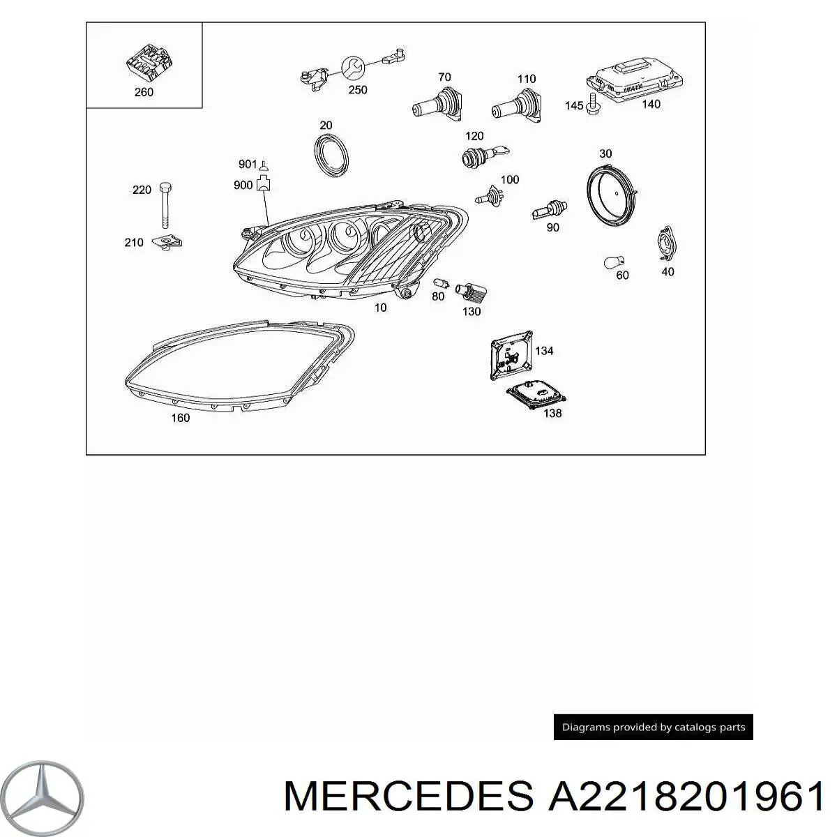 A2218201961 Mercedes Luz esquerda