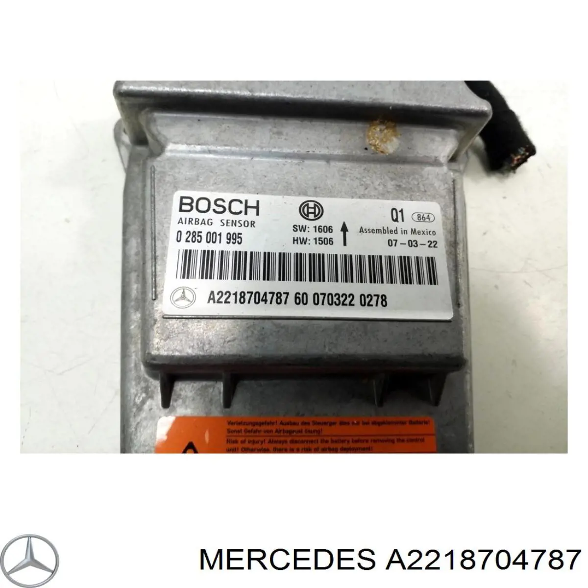 Compre 0048201326 Mercedes Módulo processador de controlo da bolsa de ar (Centralina eletrônica AIRBAG)