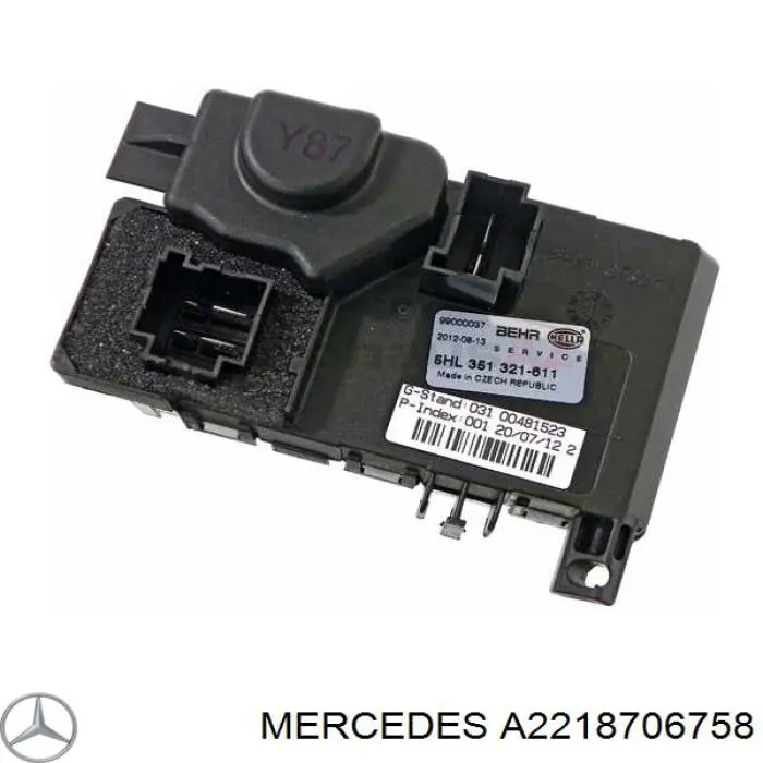 A2218706758 Mercedes Resistor (resistência) de ventilador de forno (de aquecedor de salão)