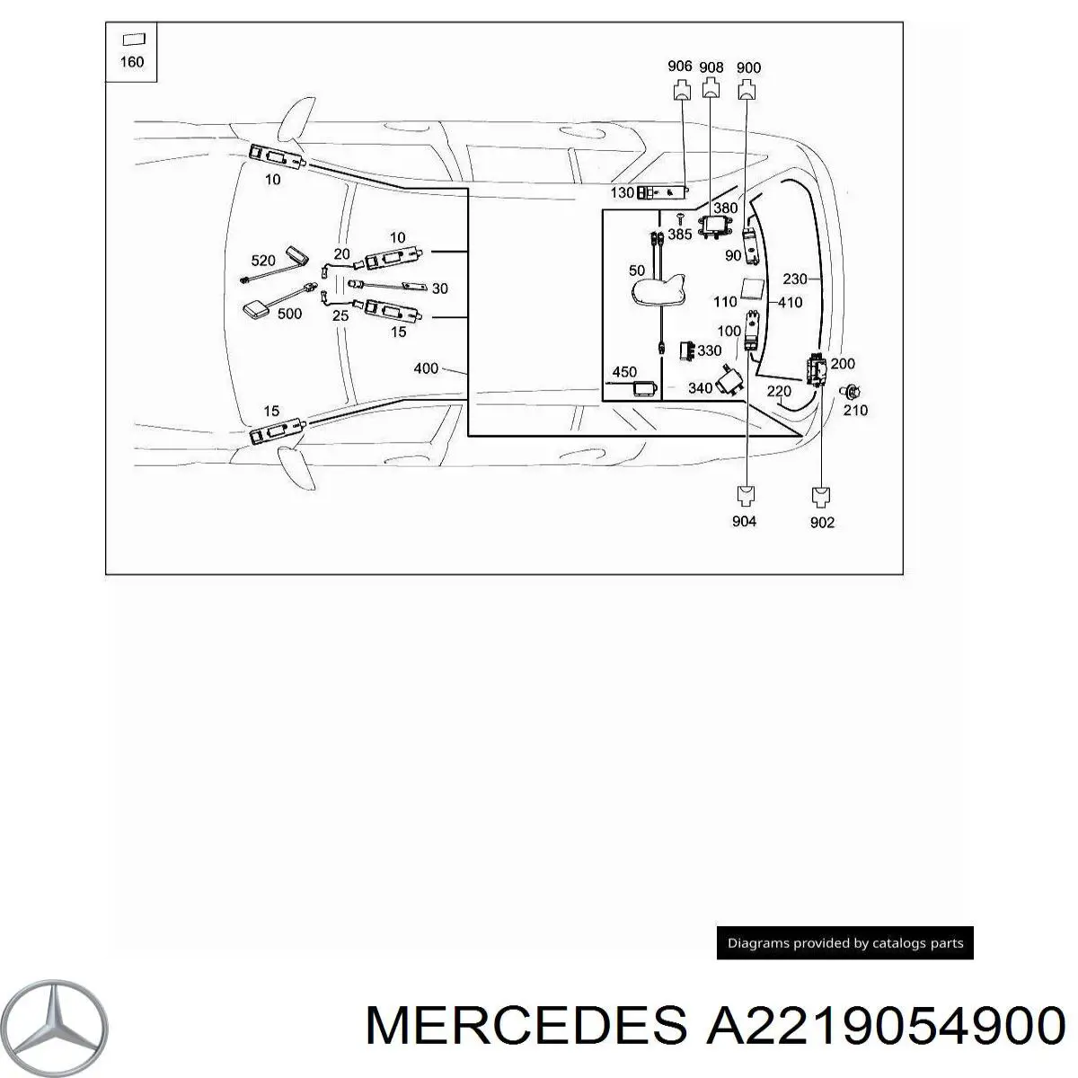 Compre A2219054900 Mercedes Reforçador do sinal de antena
