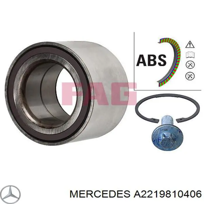 Rolamento de cubo dianteiro Mercedes A2219810406 preço, a partir de 54,29 USD